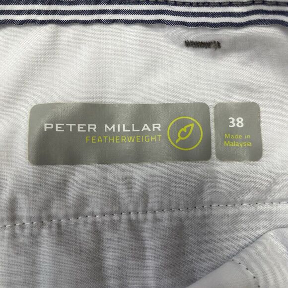 Peter Millar Shorts Mens 38 Blue White Striped Seersucker Featherweight Golf - Picture 2 of 7